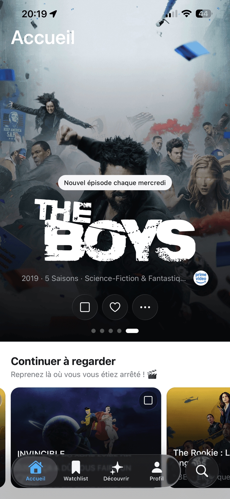 Aperçu de l'accueil Reelist